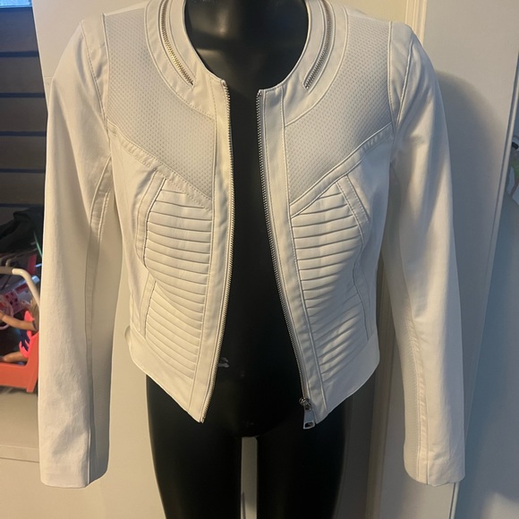 Authentic BEBE white moto jacket - Picture 7 of 7